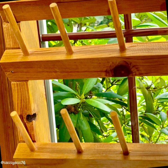 ▪️VTG▪️OOAK Handcrafted Wooden Heart 60 Thread Spool Freestanding Holder Rack - Picture 14 of 15